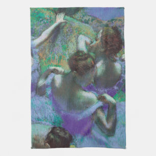 Blue Dancers by Edgar Degas, Vintage Impressionism Tea Towel