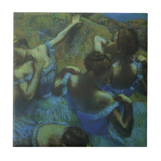 Blue Dancers by Edgar Degas, Vintage Impressionism Tile