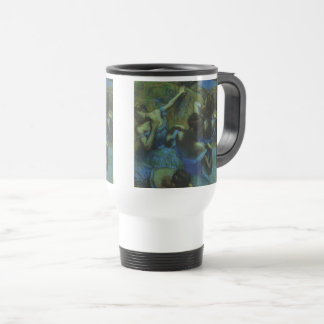 Blue Dancers by Edgar Degas, Vintage Impressionism Travel Mug