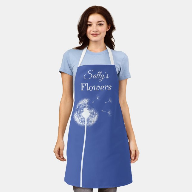 Blue Dandelion Apron (Worn)