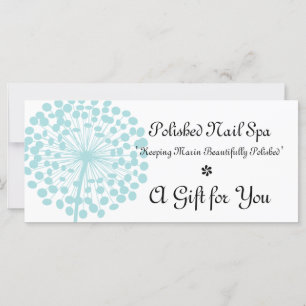 Blue Dandelion Flower Gift Certificate
