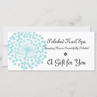 Blue Dandelion Flower Gift Certificate {Updated}