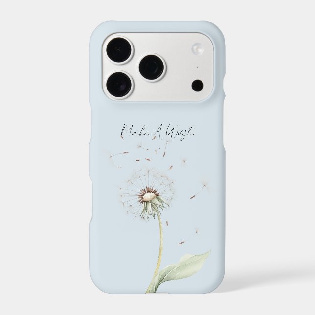 Blue Dandelion Flower Wish (Back)