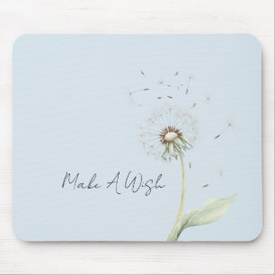 Blue Dandelion Flowers Wish Mouse Mat