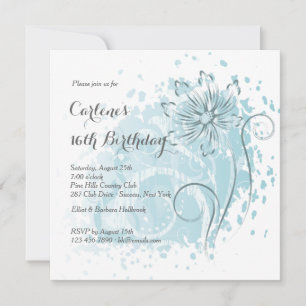 Blue Dandelion Invitation