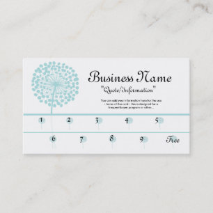 Blue Dandelion Loyalty Cards/Frequent Buyer Card