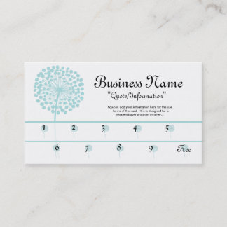 Blue Dandelion Loyalty Cards/Frequent Buyer Card