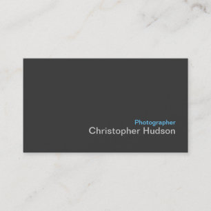 Blue Dark Grey Photographer Standard Business Card