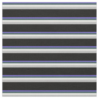 Blue, Dark Slate Grey, Mint Cream, Grey & Black Fabric