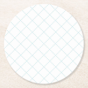 Blue dash lines coaster set