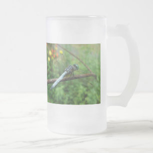 Blue Dasher Dragonfly Coordinating Items Glass Frosted Glass Beer Mug