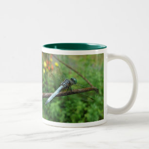 Blue Dasher Dragonfly Coordinating Items Two-Tone Coffee Mug