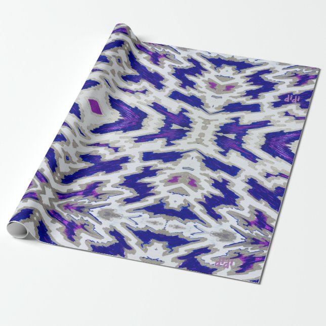 Blue Dazzle Wrapping Paper (Unrolled)