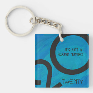 Blue Decade Birthdday Key Ring