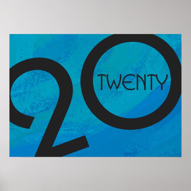 Blue Decade Birthdday Poster (Front)