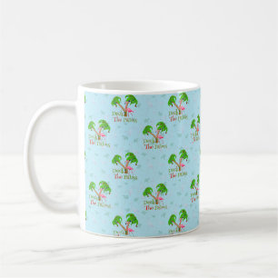 Blue Deck The Palms Tropical Christmas Santa Flami Coffee Mug