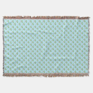Blue Deck The Palms Tropical Christmas Santa Flami Throw Blanket