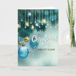 Blue decorationNew Year's candles and Christmas Holiday Card