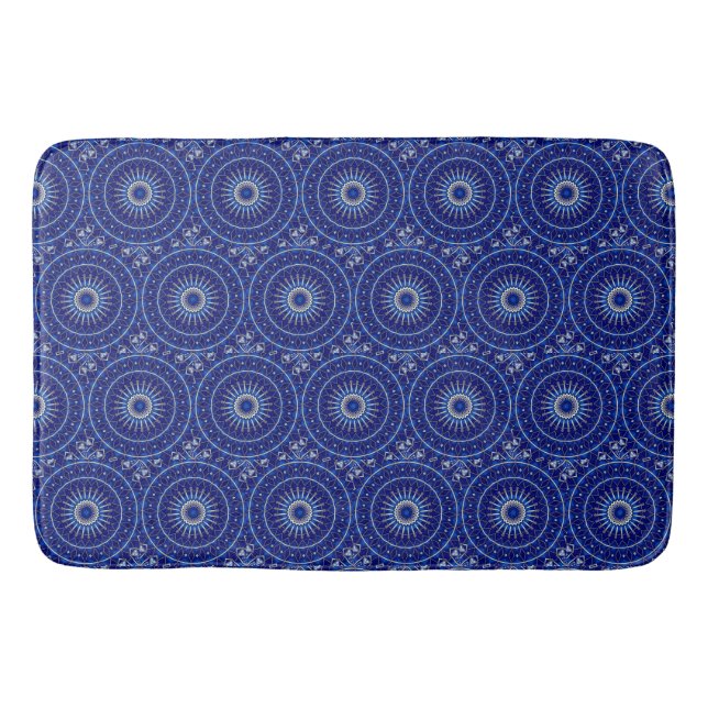 Blue Decorative Bath Mat (Front)
