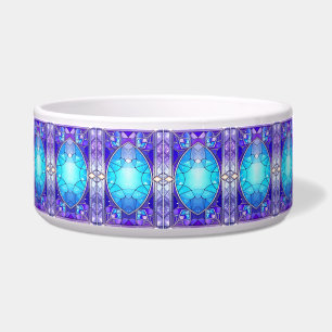 Blue Decorative Ceramic Pet Bowl