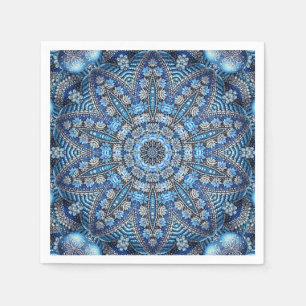 Blue Decorative Christmas Holiday Napkin