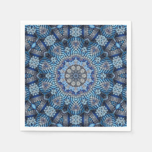 Blue Decorative Christmas Holiday Napkin