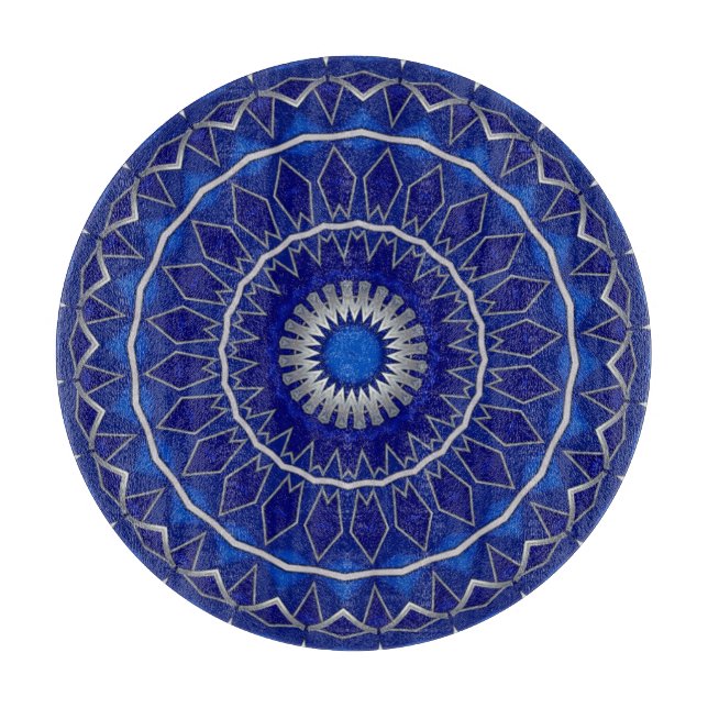 Blue Decorative Cutting Board (Front)