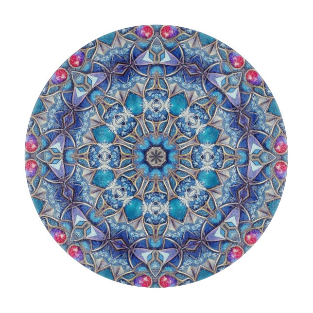 Blue Decorative Cutting Board (Front)