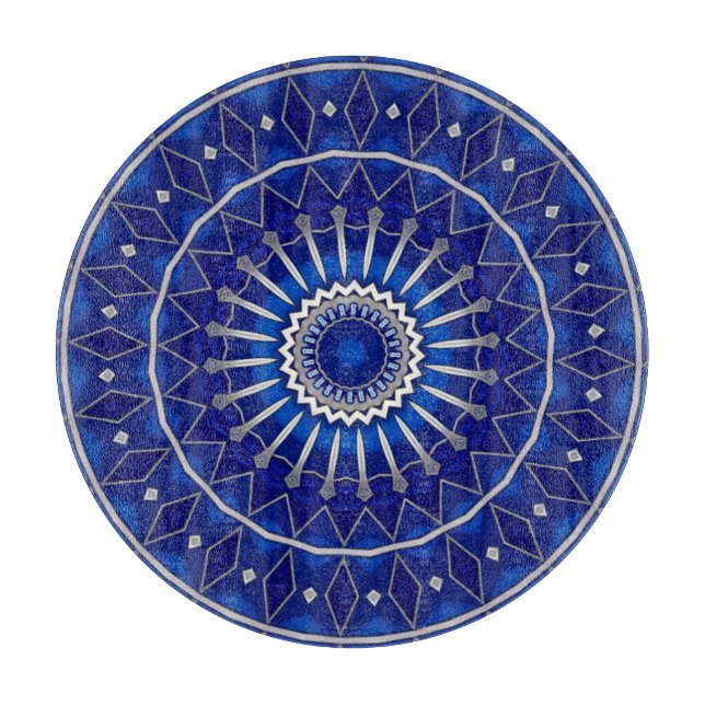 Blue Decorative Cutting Board (Front)
