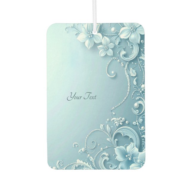 Blue Decorative Floral Air Freshener (Front)