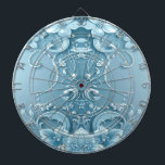 Blue Decorative Floral Dartboard<br><div class="desc">Beautiful Blue Decorative Floral Dartboard</div>