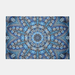 Blue Decorative Holiday Doormat
