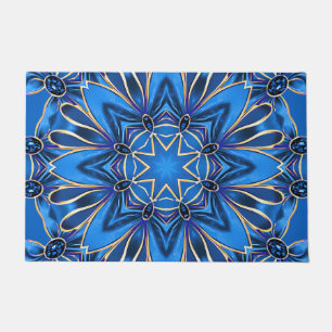 Blue Decorative Holiday Doormat