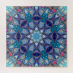 Blue Decorative Jigsaw Puzzle