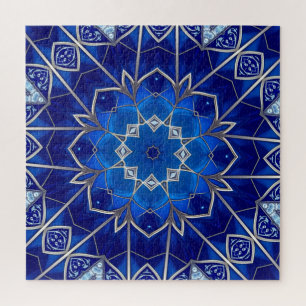 Blue Decorative Jigsaw Puzzle