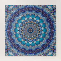 Blue Decorative Jigsaw Puzzle