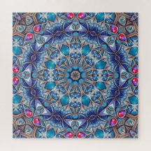 Blue Decorative Jigsaw Puzzle