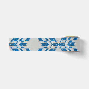 Blue, decorative, modern, trendy, cool geometric satin ribbon