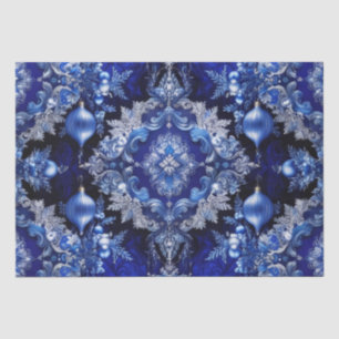 Blue Decorative Ornaments Holiday Tissue Paper