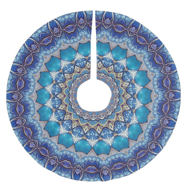Blue Decorative Tree Skirt (Front)