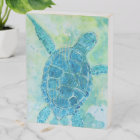 Blue Deep Sea Turtle