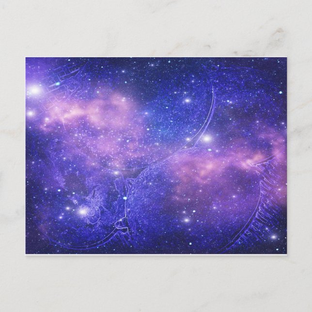 Blue Deep Space Postcard (Front)