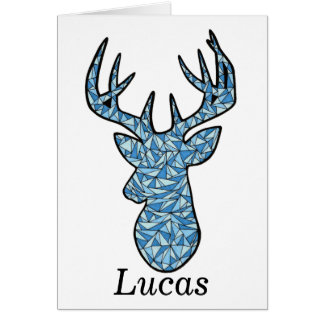 blue deer head cards