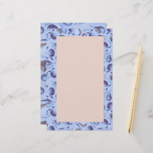 Blue Delicious Fruits Pattern Stationery