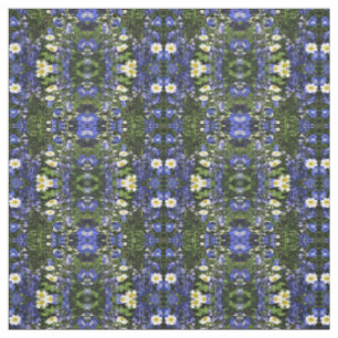 Blue Delphinium in the Gardens Fabric
