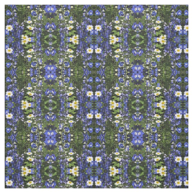Blue Delphinium in the Gardens Fabric (Swatch)