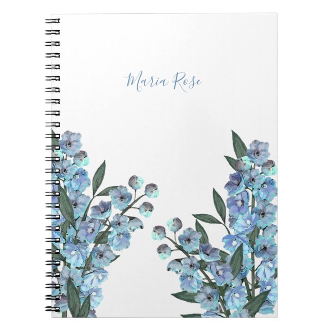 Blue Delphinium Notebook (Front)