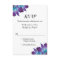 Blue Dendrobium Orchid Wedding RSVP Card