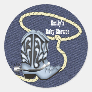 Blue Denim and Cowboy Boots Cowboy Stickers