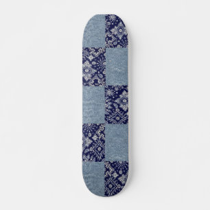 Blue Denim Bandanna Skateboard